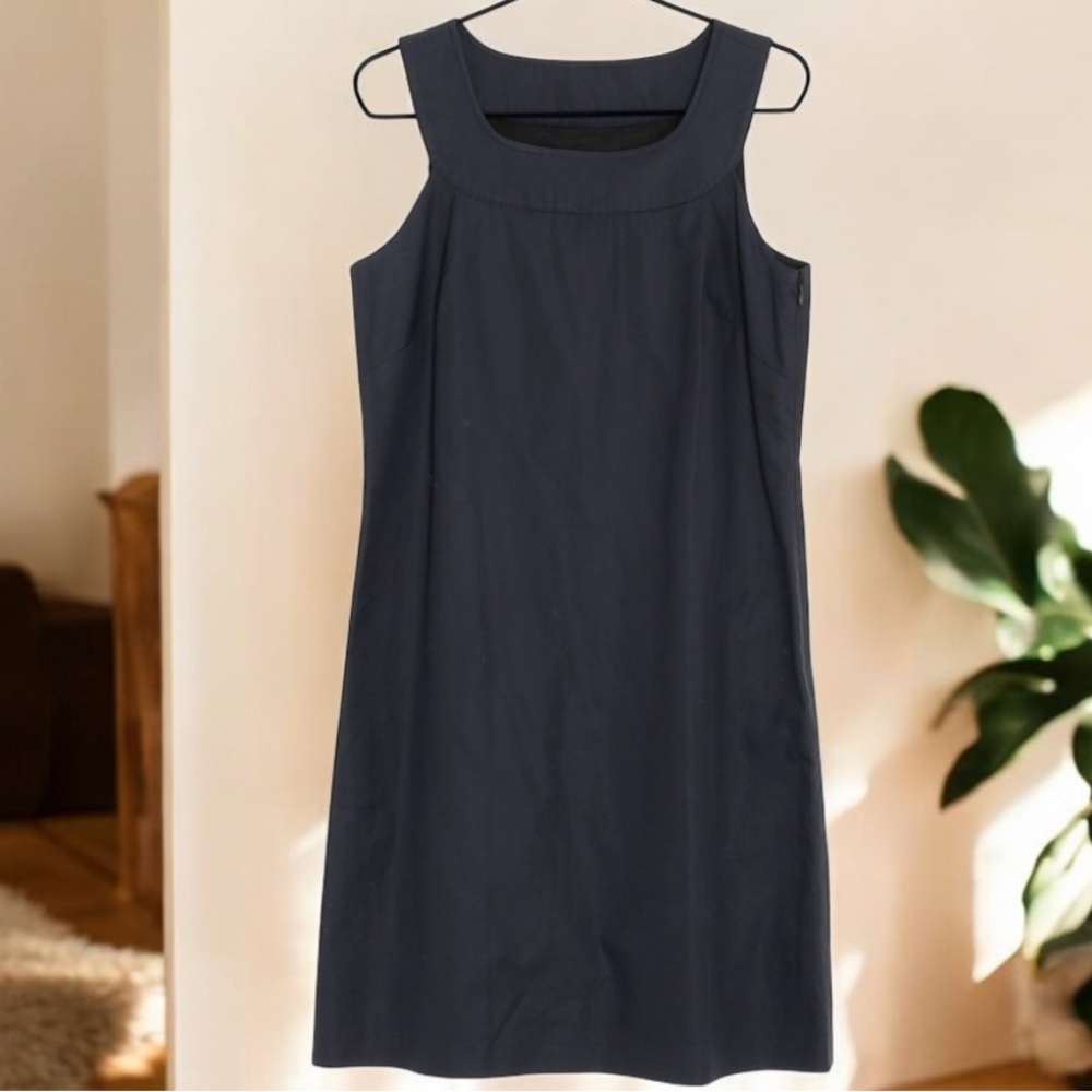 J. Crew Classic Black Sleeveless 100% Cotton Dress Size 6